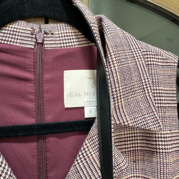 Gal Meets Glam Purple Plaid Midi Dress - Picture 5 of 6